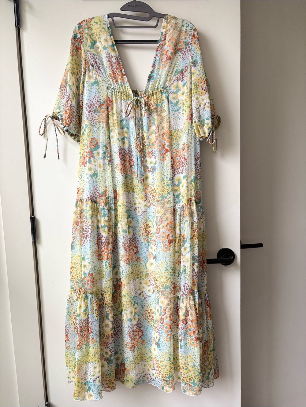 ASOS DESIGN 70's Trapeze Maxi Dress in Floral Print Like New